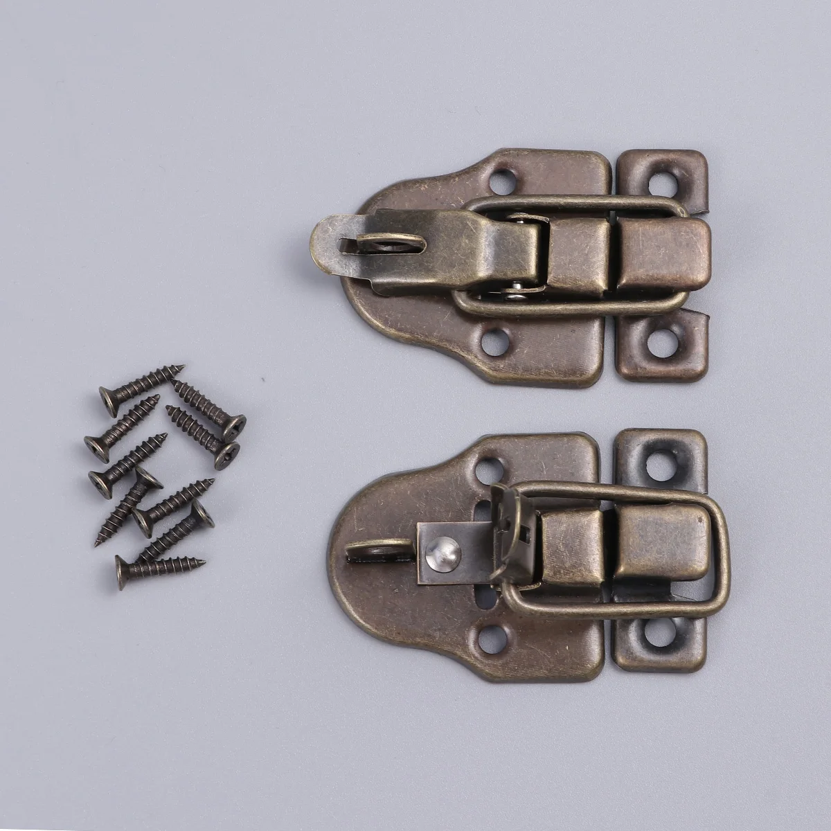 

2Pcs Jewelry Box Latches Durable Iron Locks Buckles for Vintage Wooden Gift Box Toolbox Drawer Cabinet Chest