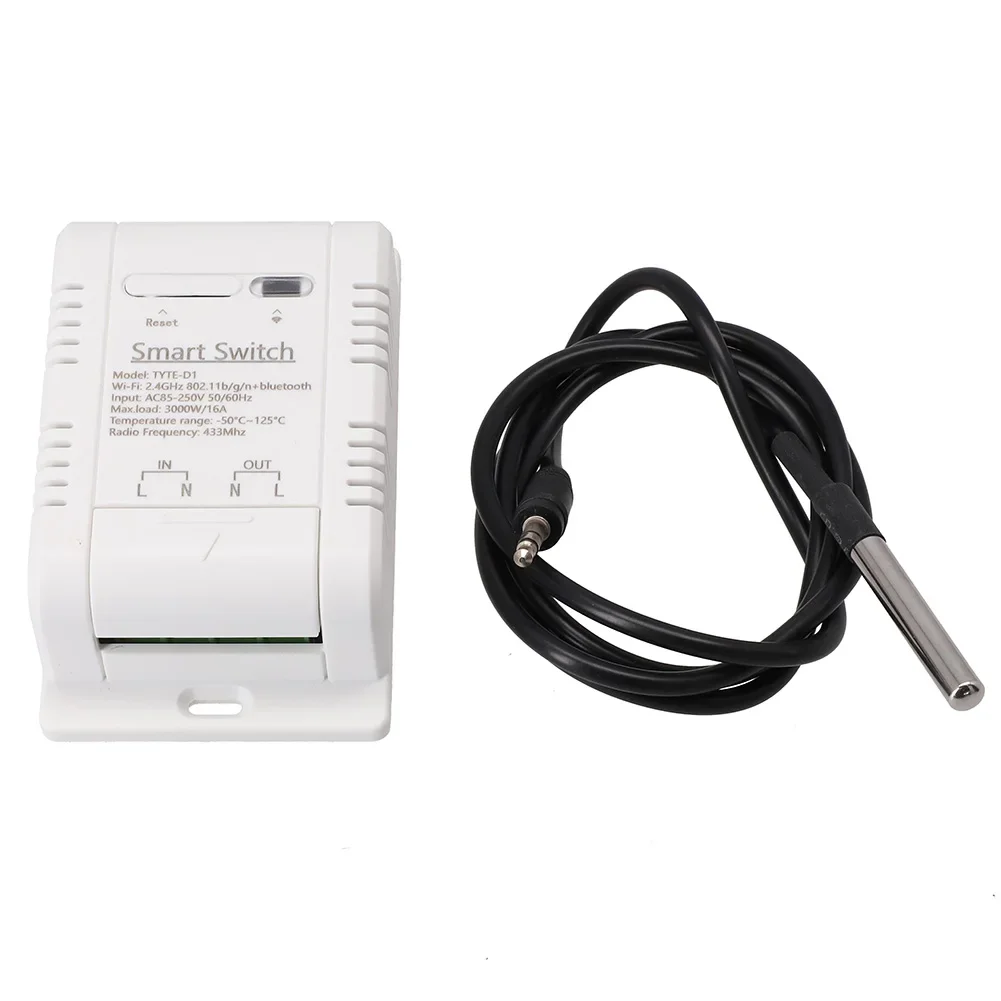 

Waterproof Temperature Sensor White Voice Control For Smart Life For Tuya Smart Sensor Smart Switch Stainless Steel High Quality