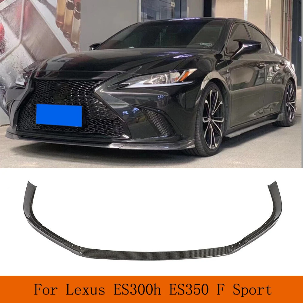 Car Front Carbon Fiber Lip for Lexus ES300h ES350 F Sport Sedan 2018-2023 Front Bumper Spoiler Chin Splitter Factory Outlet 3PCS