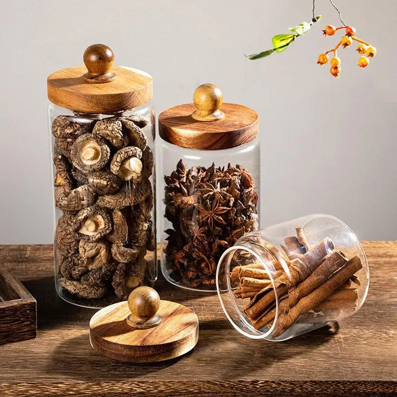 frascos-de-vidrio-de-borosilicato-con-tapa-de-madera-china-multiespecifica-hermeticos-y-a-prueba-de-polvo-para-almacenar