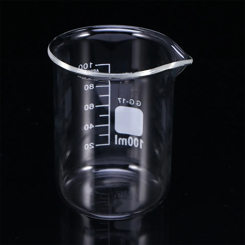 100Ml High Quality Glass Beaker Cup Graduated Measuring Vessel for Lab Kitchen Bakery Dessert Shop Liquid Measurement Wide Mouth