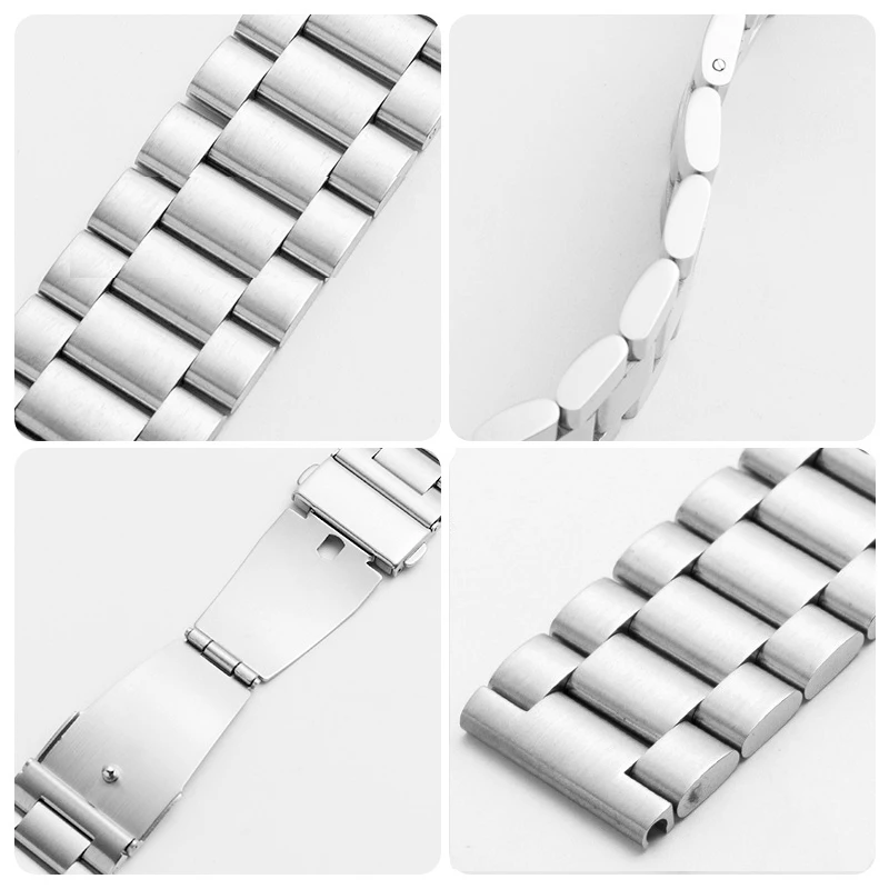 Solid Stainless Steel Watch band Strap Bracelet Watchband Wristband Men Women Black Rose Gold Silver 16mm 18mm 20mm 22mm 24mm