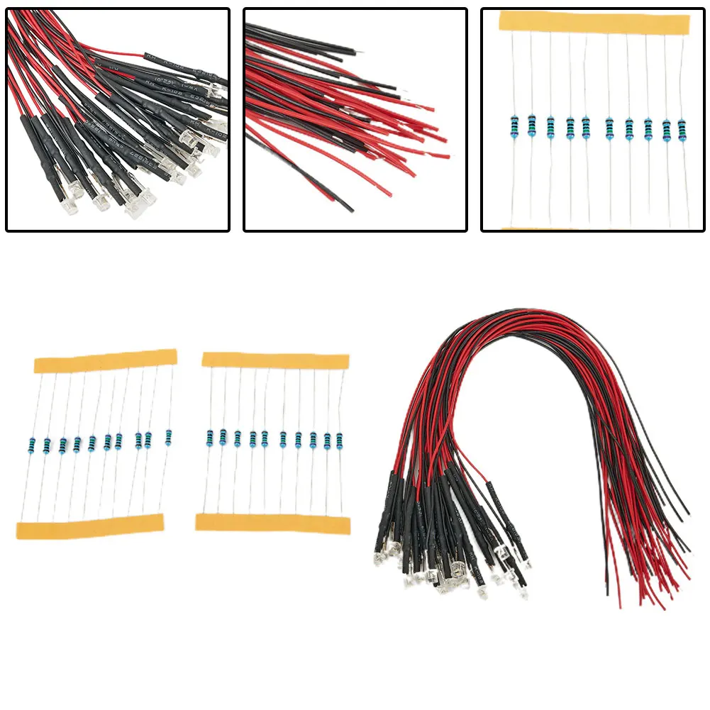 

Brand New 20*LED Light Strip Warm Light With Cable 12V~18V 20*Resistor AC Or DC Compatible For Building Layout!