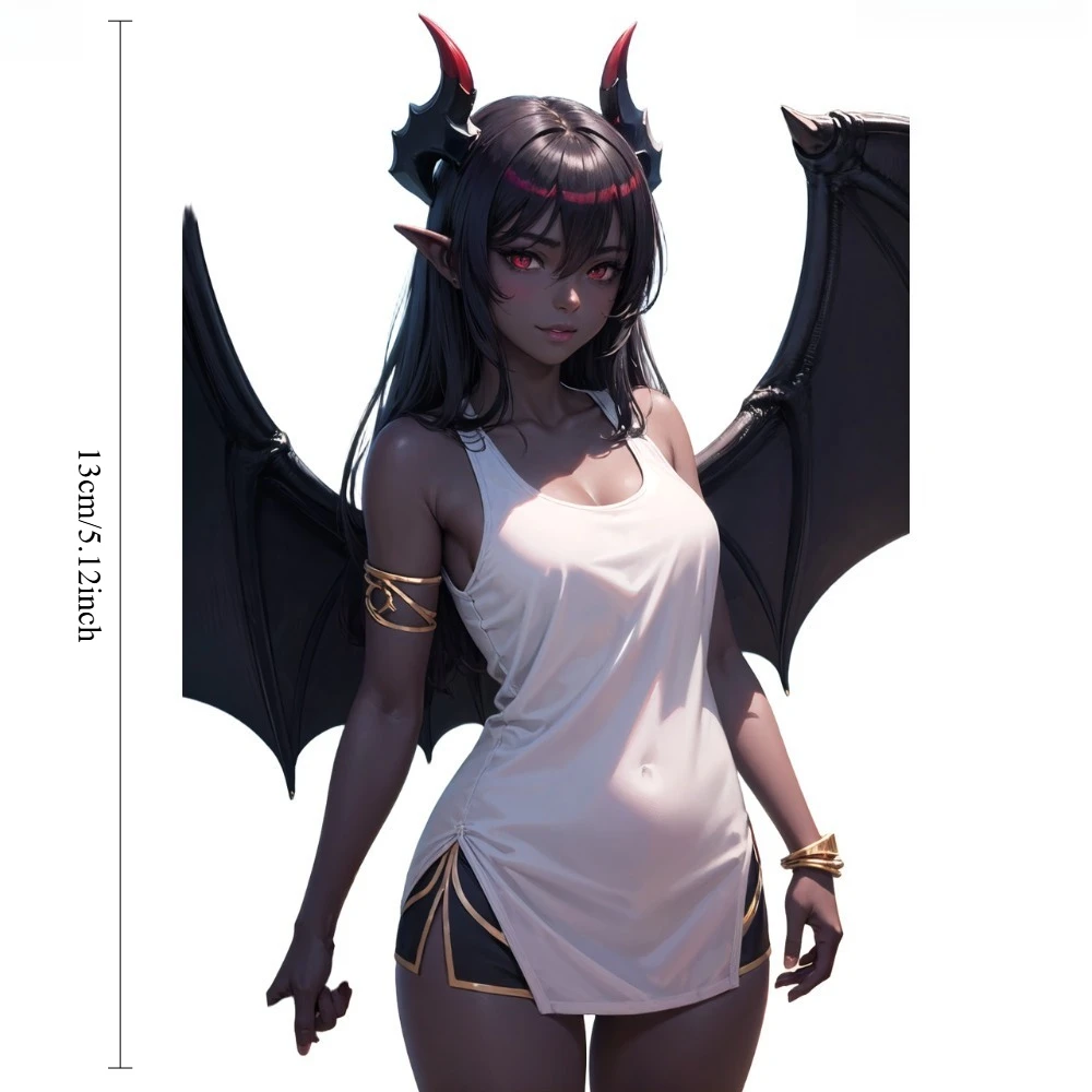 1PC Anime Devil Character Girl Vinyl Decal Weatherproof Sticker for Car Motorcycle Electric Scooter Exterior Decor