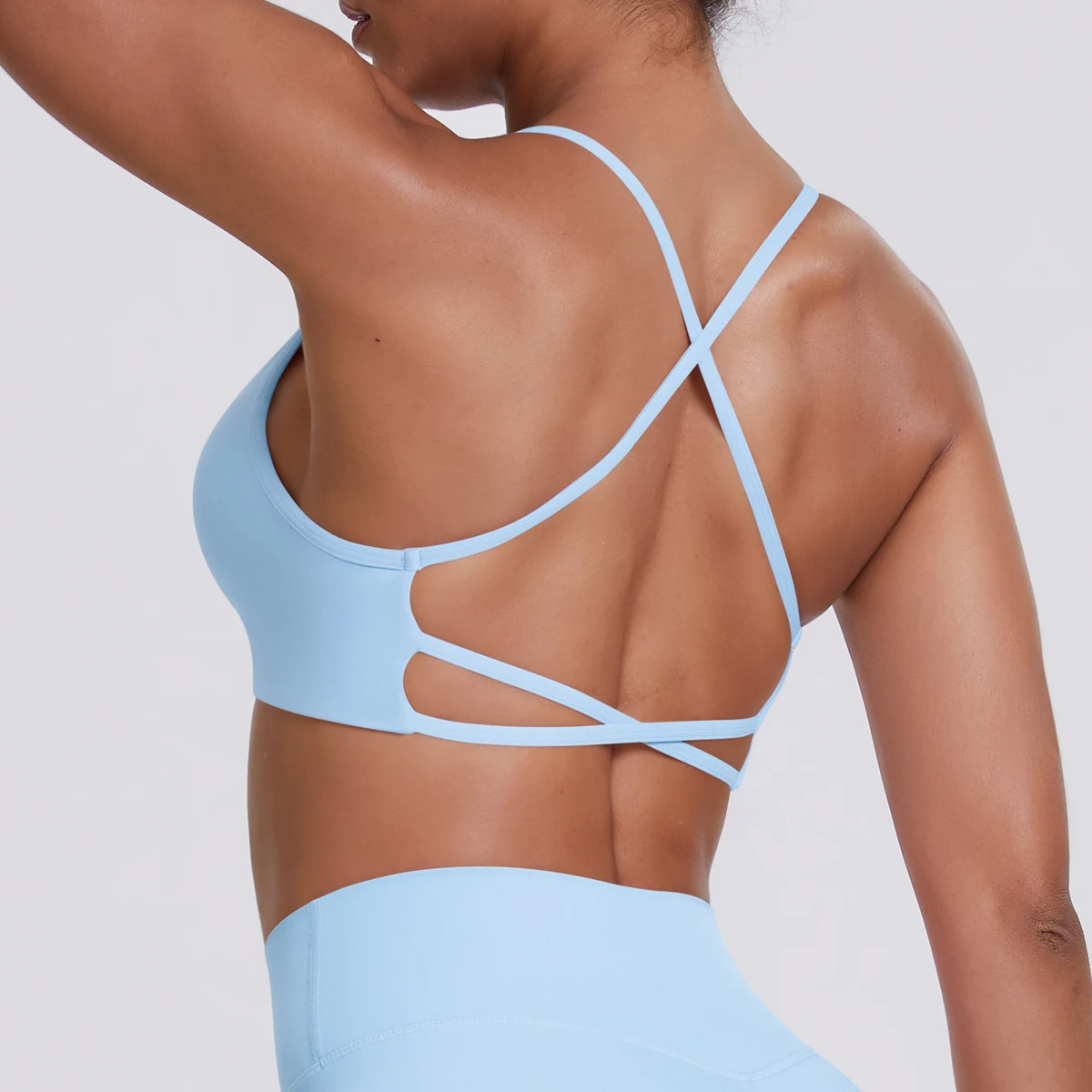Sport-BH Nahtloses Yoga-Top Damen Fitness-Artikel Gym Active Wear Back Cross Workout Push-up Fitness Laufunterwäsche – Detail 40