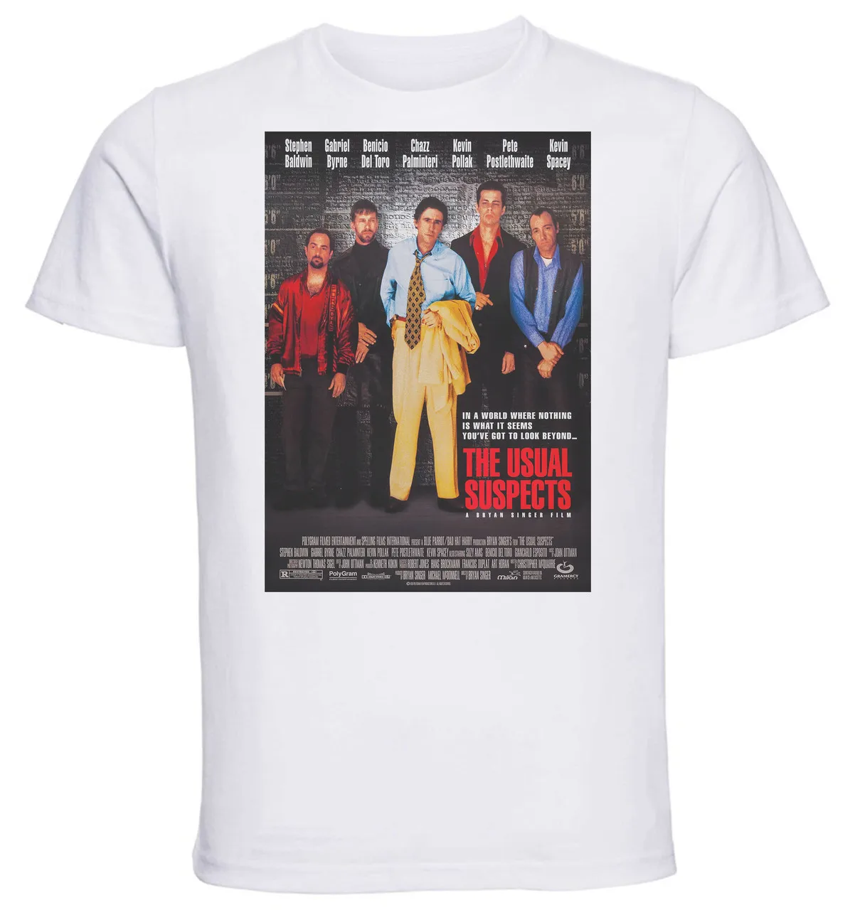 T-shirt Unisex - White - Playbill Film - The Usual Suspects