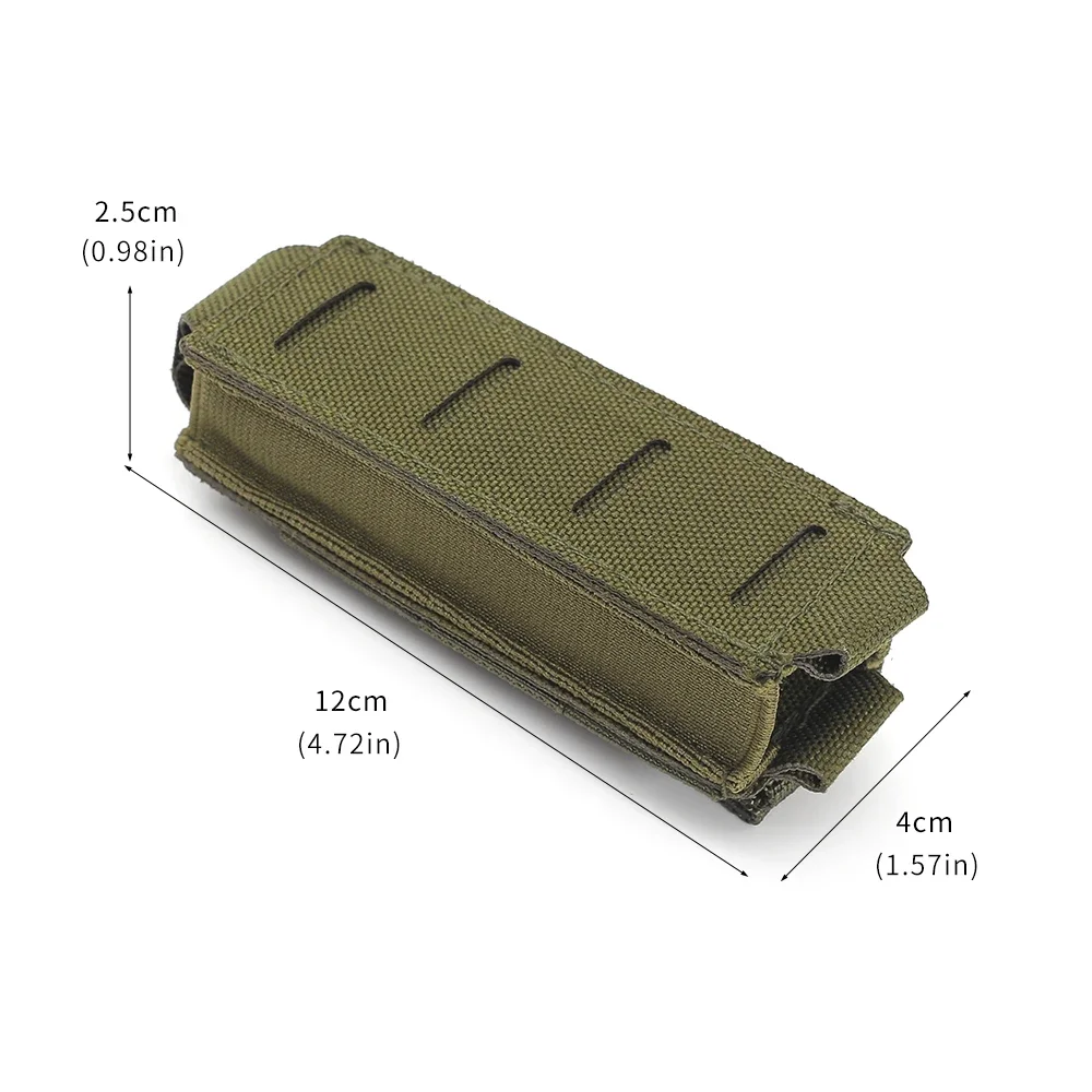 Laser Cut Molle 9mm Magazine Pouch for Glock 17 M9 Single Mag Bag Flashlight Pouch Knife Holster Hunting Gear