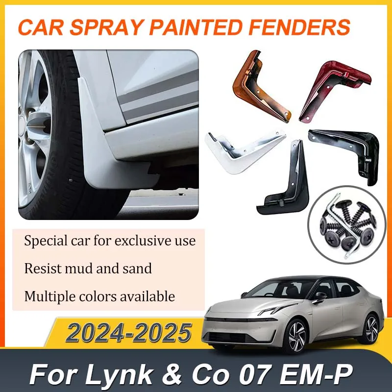 

4PCS Paint For Lynk & Co 07 EM-P Body Kit 2024 2025 Car Spray Baking MudFlaps Front Rear Fender Protect MudGuard Car Accessories