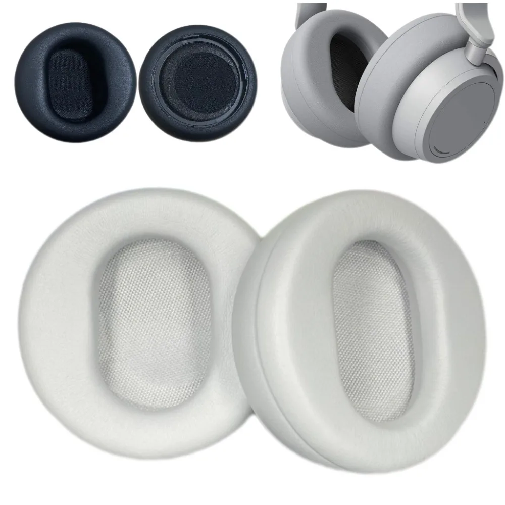 1 Pair of 1st and 2nd Generations Headset Foam Replacement Protein Leather Replacement Ear Pads Replacement Soft Ear Pads