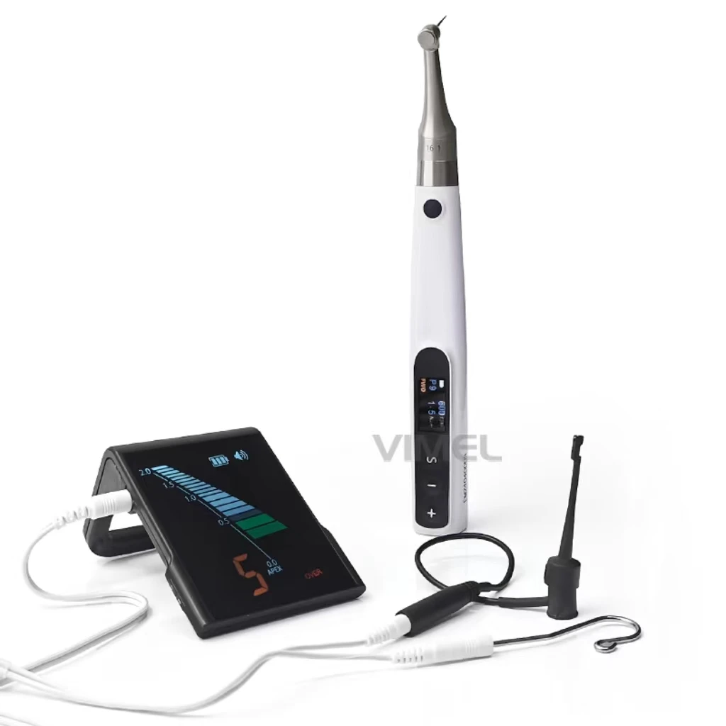 2 in 1 Dental Endodontic Root Canal Files Contra Angle Wireless LED Light with Apex Locator Endo Motor for Oral Therapy