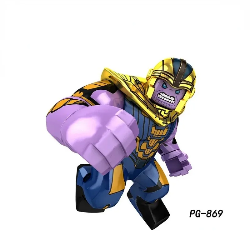 

Фигурка супергероя Marvel Block Man, танос, Халк, Железный человек, Человек-паук, сборные блочные игрушки, ручная работа, детские подарки