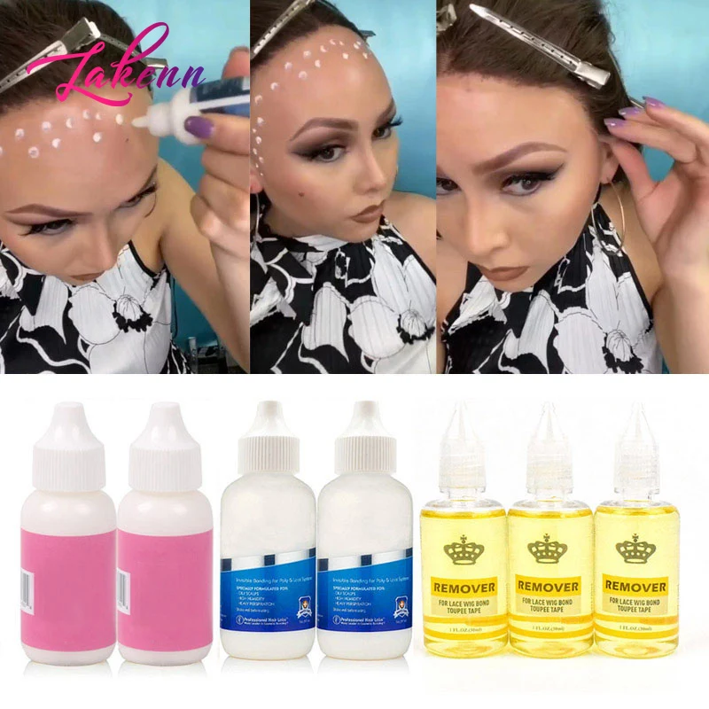 Waterproof Lace Glue 10-40psc Hair Invisible Bonding Glue For Lace Hairpieces Strong Hold Adhesive Lace Glue Remover