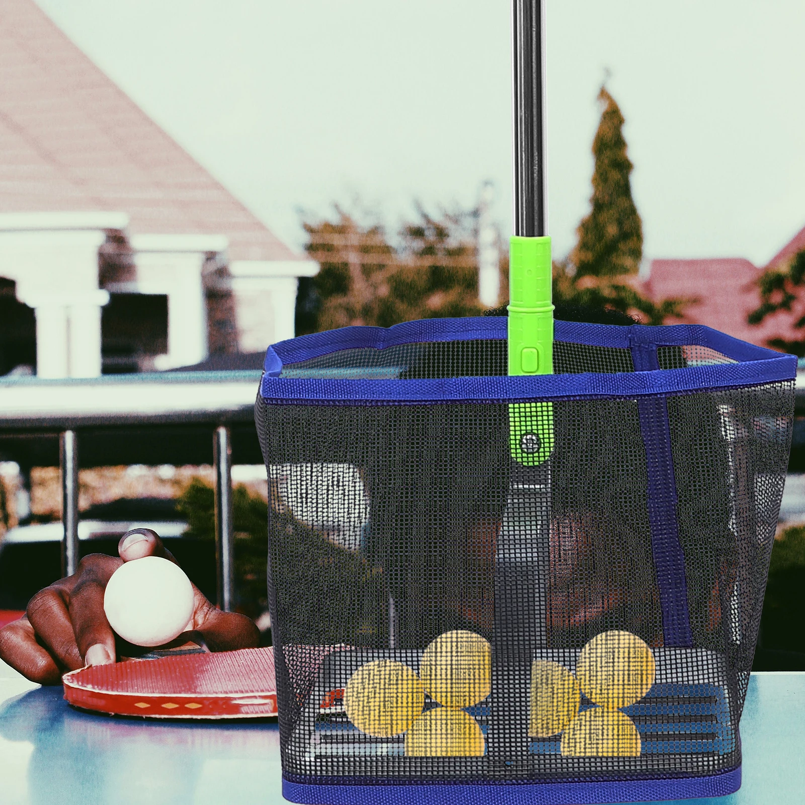 

Telescopic Handle Indoor Table Tennis Picker Collector For Pong Retrieval Portable Tennis Ball Picker With Stainless Steel Frame