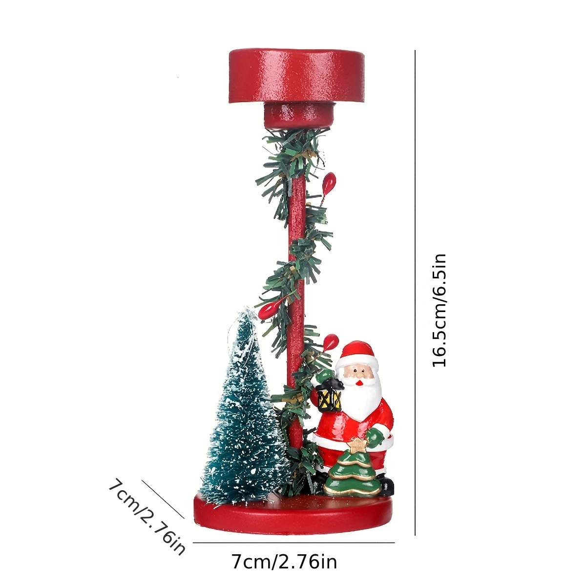 Christmas Decorations Desktop Resin Christmas Tree Santa Claus Candle Holder Christmas Party Decorations Ornaments