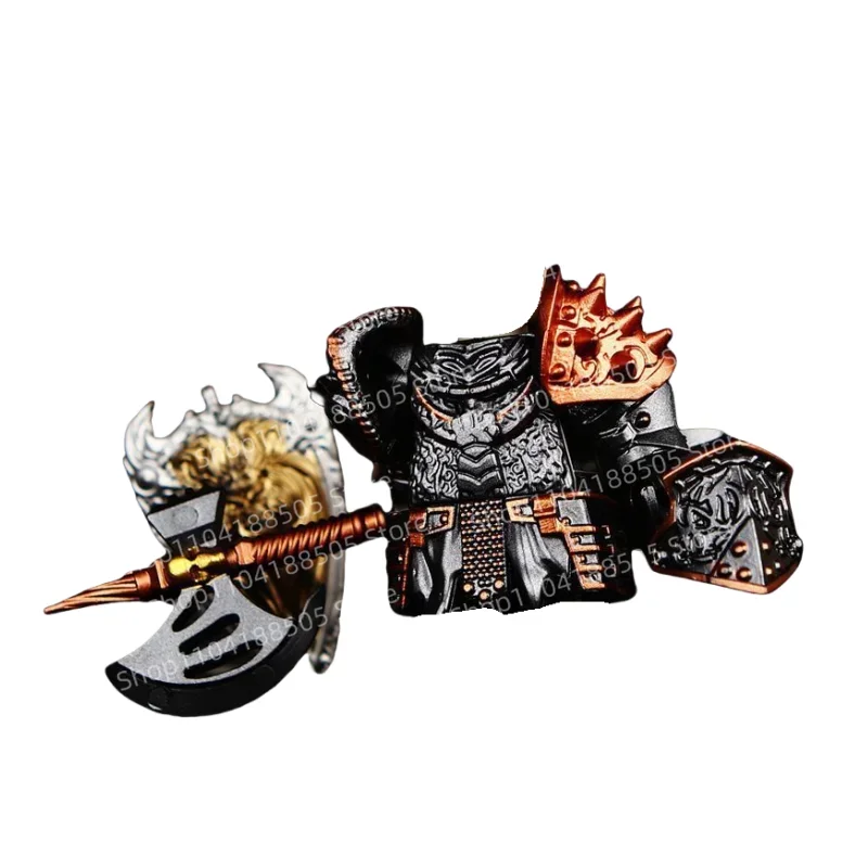Blocs de construction MOC, figurines de chevalier de combat, modèle assemblé, accessoires d'animation de dessin animé, jouets éducatifs pour enfants, cadeau de vacances
