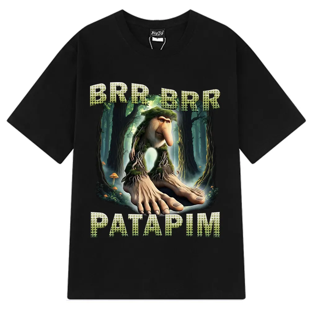 

Забавная футболка Brrbrr Patapin, итальянская футболка Brainrot Animals Meme Harajuku, мужские и женские модные качественные хлопковые футболки унисекс