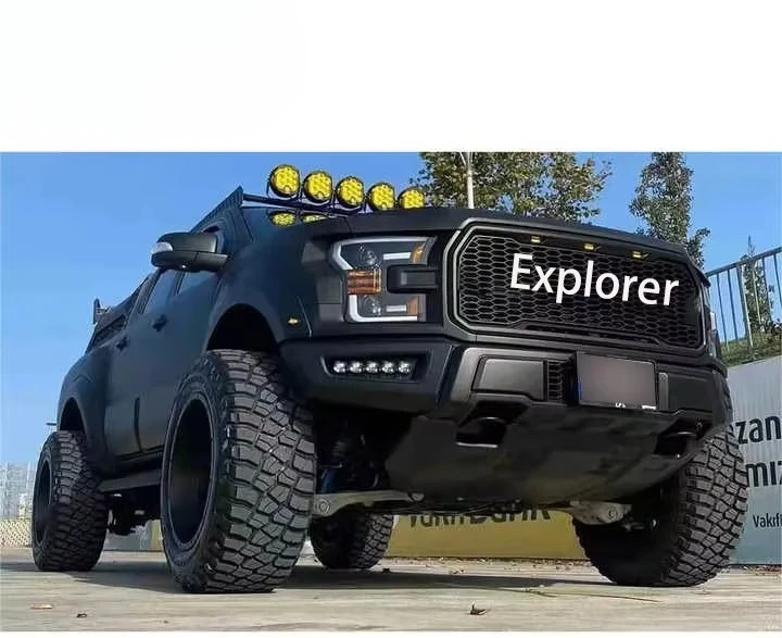 المعدل لـ Ranger T6 T7 T8 2012-2020 إلى F150 Raptor Facelift Kit المصد الأمامي الفولاذي لسيارة Ford Ranger T6 Raptor Body Kitcustom