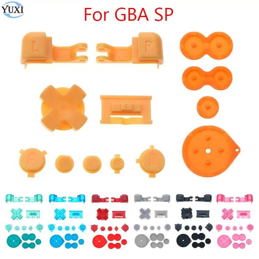 

YuXi Multicolor For GameBoy Advance SP GBA SP Buttons Set L R A B D-pad Conductive Rubber Button Contact Pads