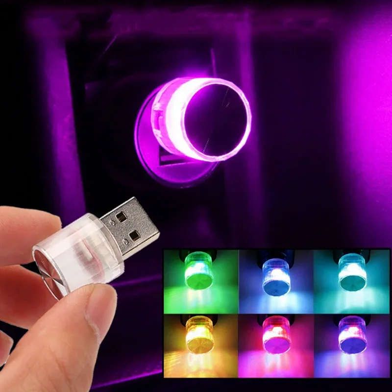 

Mini USB LED Car Light Auto Interior Atmosphere Light Emergency Lighting Light rgb Auto Colorful Decorative Lamp Car Accessory