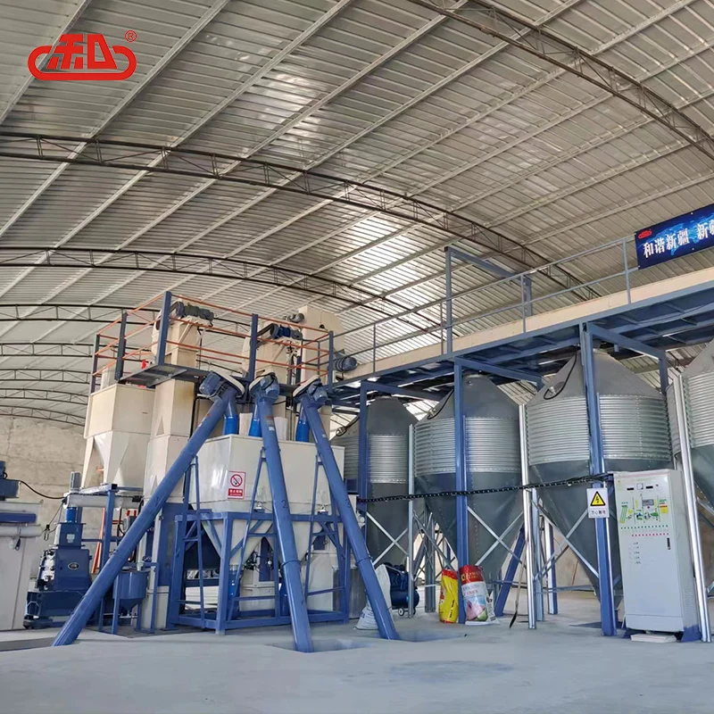 Poultry feed mill farms 3-5 ton/h mash feed making plant auto feed powder processing machine