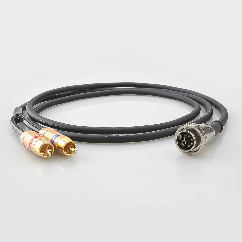 NAIM 5-Pin DIN Twist-Locking-Stecker auf Stereo-RCA-Phono-Kabel, Stereo-OFC-Kupferkabel für BO, Naim, Quad Bang Olufsen – Detail 2