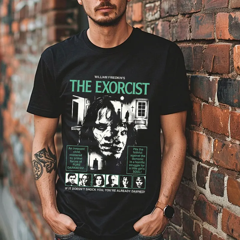 The Exorcist T-Shirt, Vintage Horror Movie Graphic Tee, Classic 70s Cult Film Print Tops , Gothic Halloween Unisex Shirt S-6XL