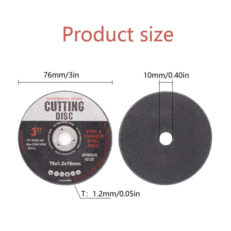 VELIF-76Mm para discos de corte 18 peças conjunto para discos de moagem de moedor de ângulo de metal incluídos
