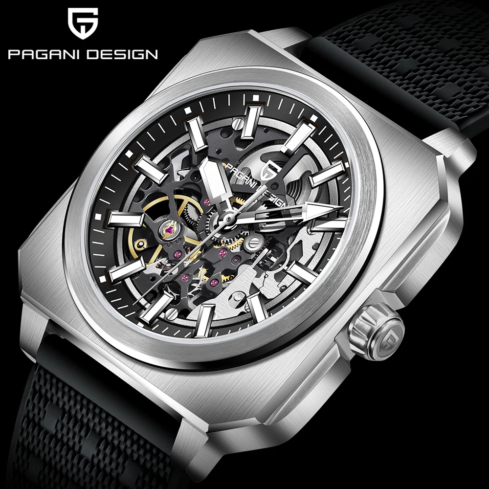 

2025 New PAGANI DESIGN Hollow Men's Watches Luxury Automatic Watch For Man Mechanical Wristwatches Luminous Men Gift AR Sapphire