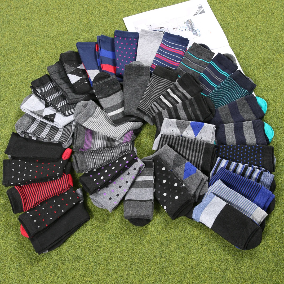 5 Pairs Men's Athletic Crew Socks,Simple Casual Sports Socks, Stylish Mid Calf Socks for Running, Gym, Outdoor & Daily Wear