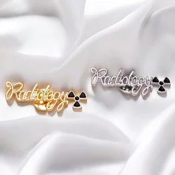 Pin con dije de radiología, cordón de solapa para radiólogo médico, decoraciones, insignia de palabras, broche, joyería para médico, enfermera, medicina, estudiante
