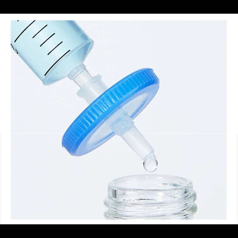 100Pcs/bag 13mm/25mm Disposable Needle Hydrophilic/Hydrophobic PTFE 0.22/0.45um  Millipore Membrane Syringe Filter