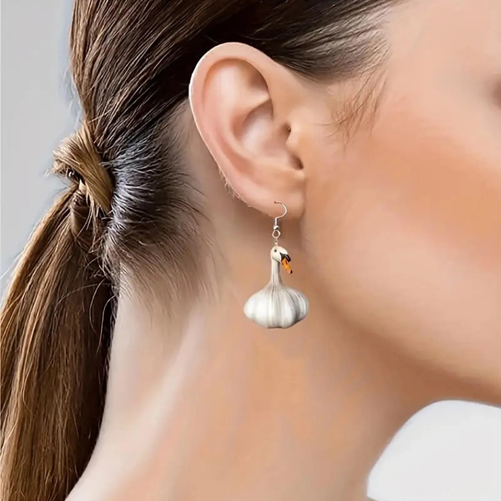 Garlic-Duck Design Earring Woman All  Party Earrings for Banquet Gown Travel Ears Decor