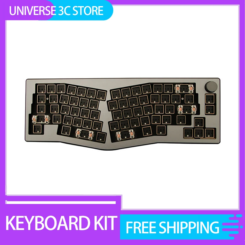 

Mxrskey Alice Tk Mechanical Keyboard Kit Wired Aluminum Alloy Customized Rgb Gasket Ergonomics Accessories For Office Gift