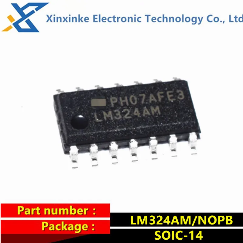 

10PCS LM324AM/NOPB SOIC-14 Operational Amplifiers - Op Amps LOW PWR QUAD OP AMP Brand New Original