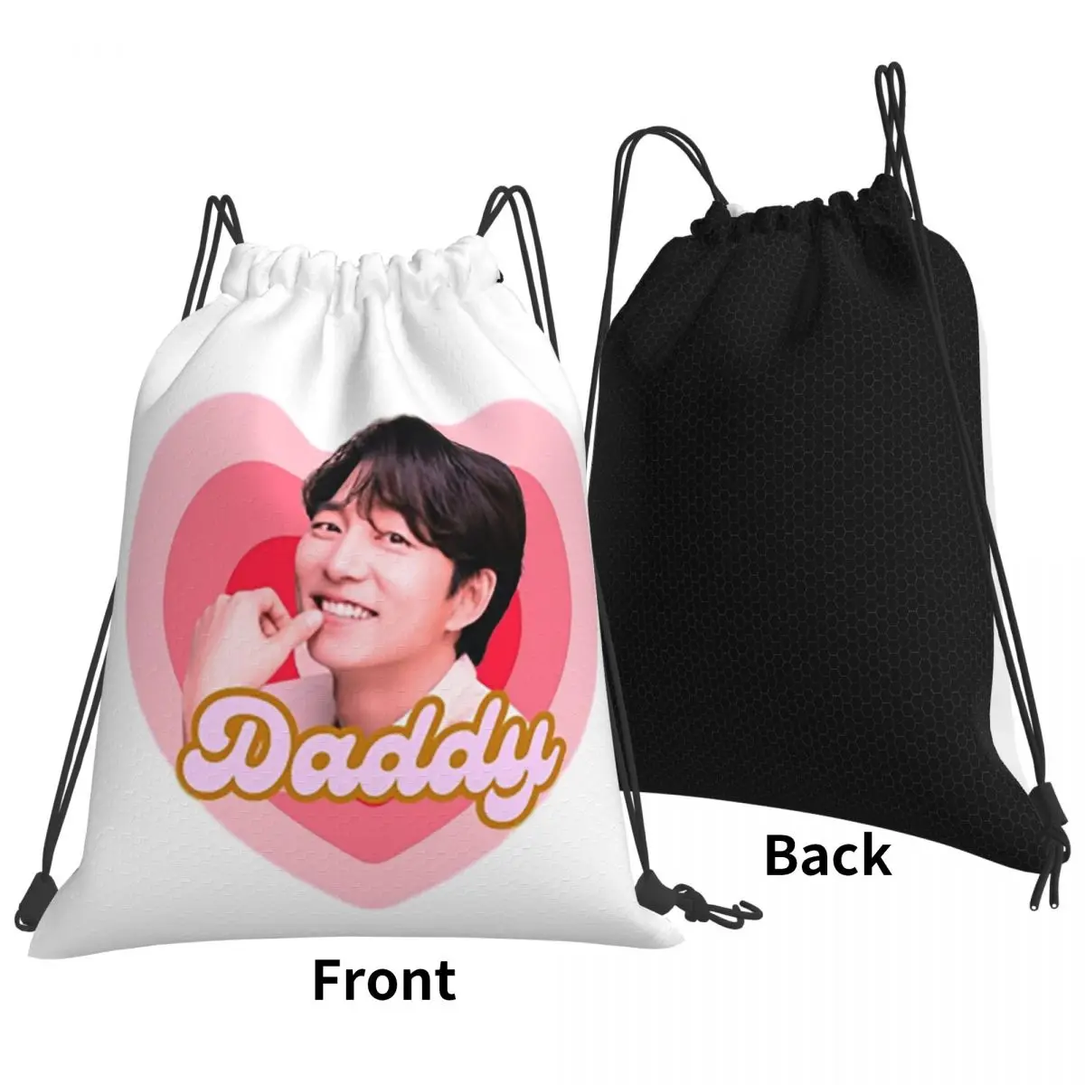 Gong Yoo Backpacks Multi-function Drawstring Bundle Pocket Storage Bag Book Bags for Travel School