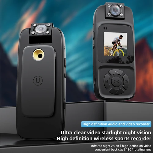 Imagen 2 del producto Xiaomi-Mini cámara WiFi 4K HD, grabadora de vídeo Digital portátil, Clip trasero, cámara corporal de policía, videocámara deportiva de visión nocturna en miniatura