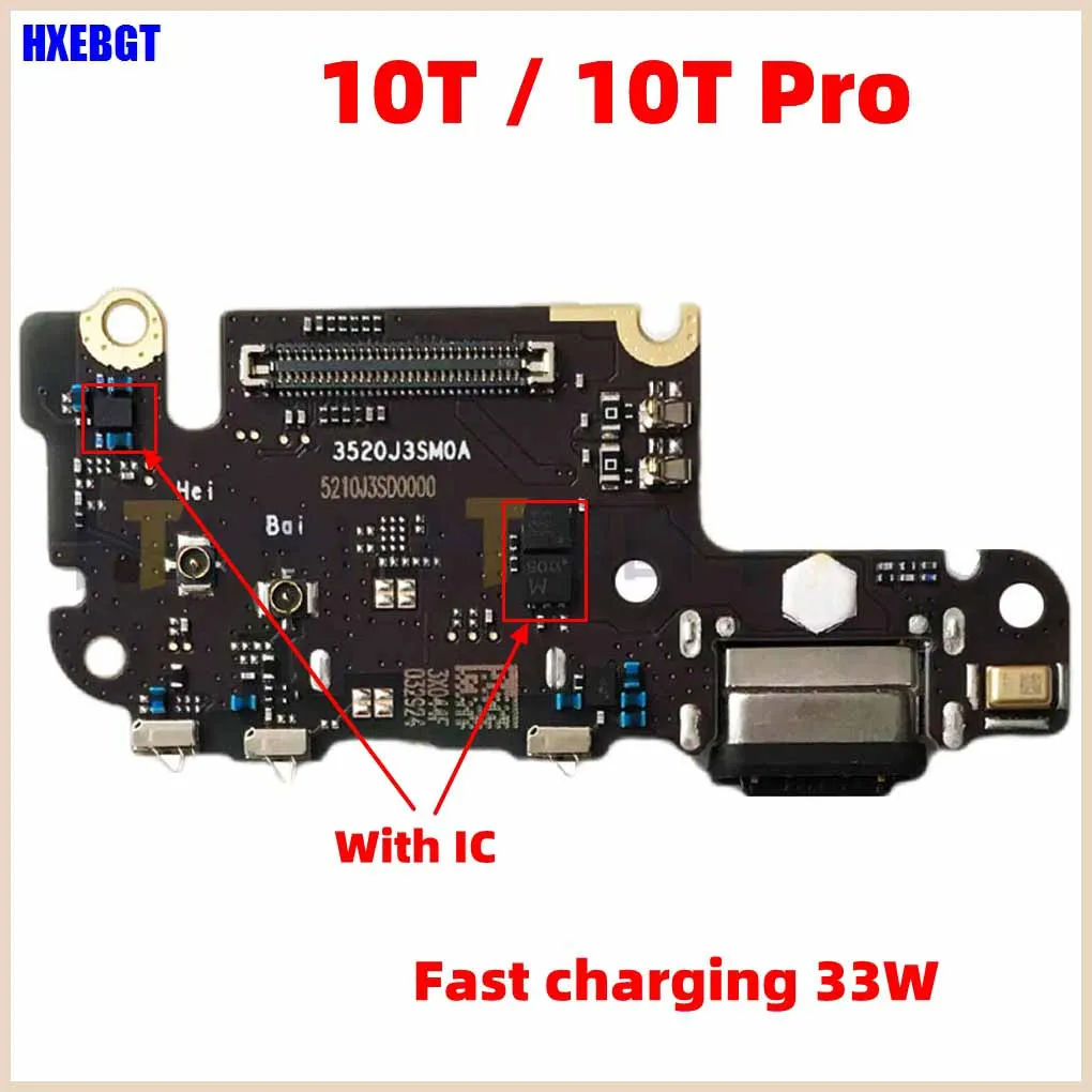 For Xiaomi Mi 10T Mi10T Pro USB Charging Port Flex Cable Charger Board With Sim Card Reader Microphone Repair Parts