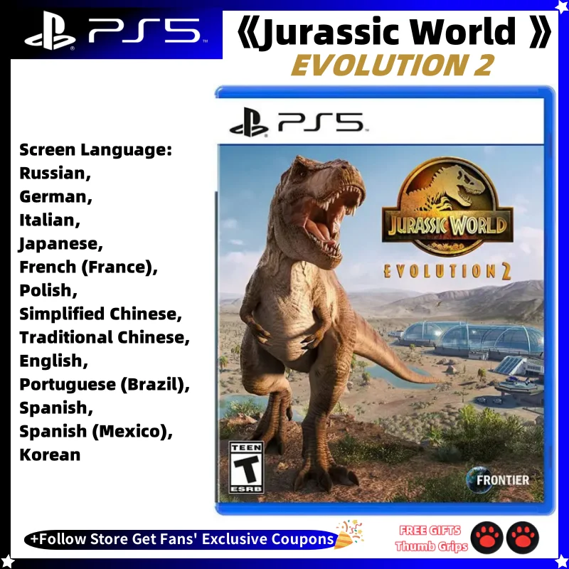 Sony playstation5 ps5 neues spiel cd jurassic world evolution 2 original spielkarte jurassic world evolution2 playstation 5 ps5