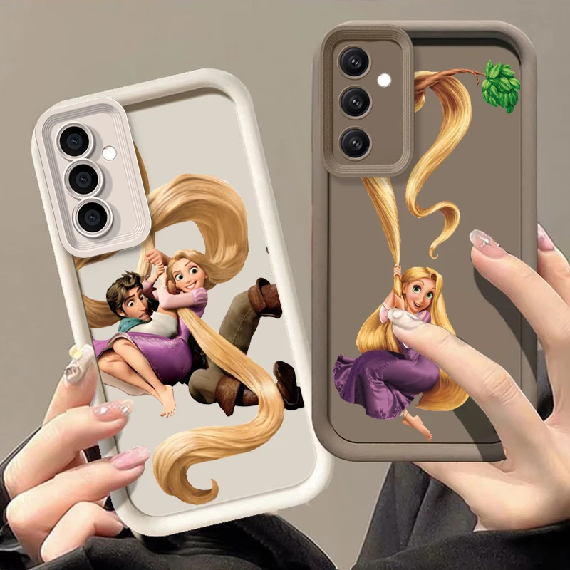 Disney Princess Tangled For Redmi Note 13 12 11 10 9 Pro Plus 5G POCO F3 F4 F5 X3 X4 X5 GT Soft Eye Ladder Phone Case