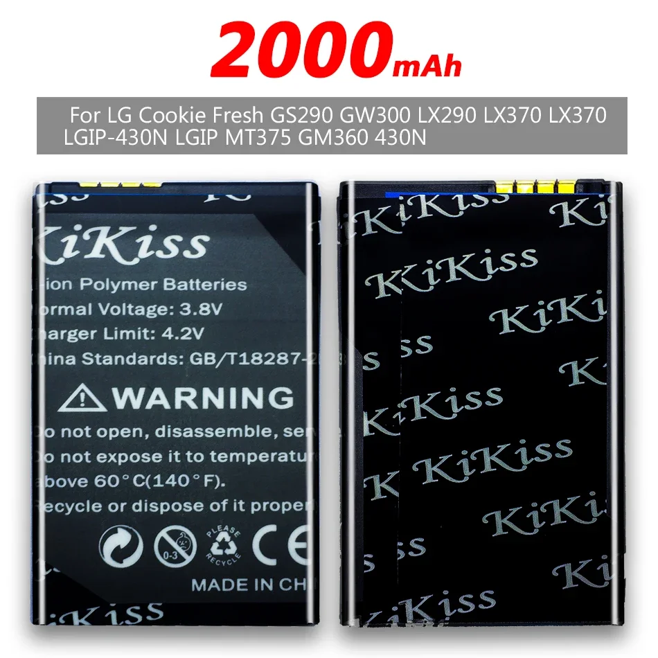 LGIP-430N Li-ion Battery For LG Cookie Fresh GS290 GW300 LX290 LX370 LX370 LGIP-430N LGIP MT375 GM360 430N