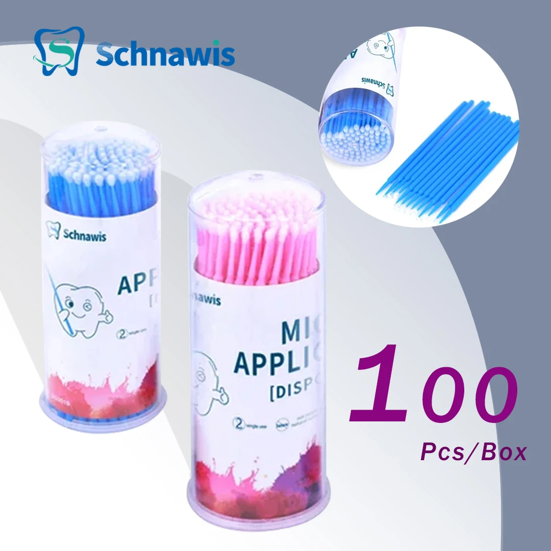 100Pcs/Box Dental Disposable Micro Brushes Applicators Micro Brush Dentistry Odontologia Extension Tool Dental Materials