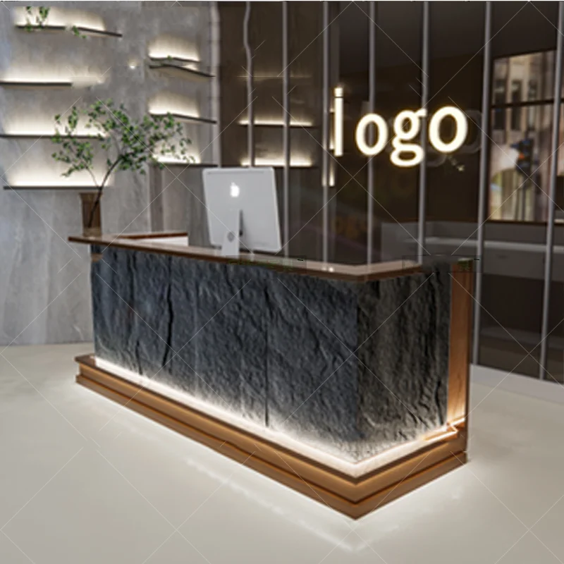 Bureaux Register Reception Desk Front Standing Designer Office Nail Desk Luxury Modern Bureaux Rezeption Desk Beauty Furniture