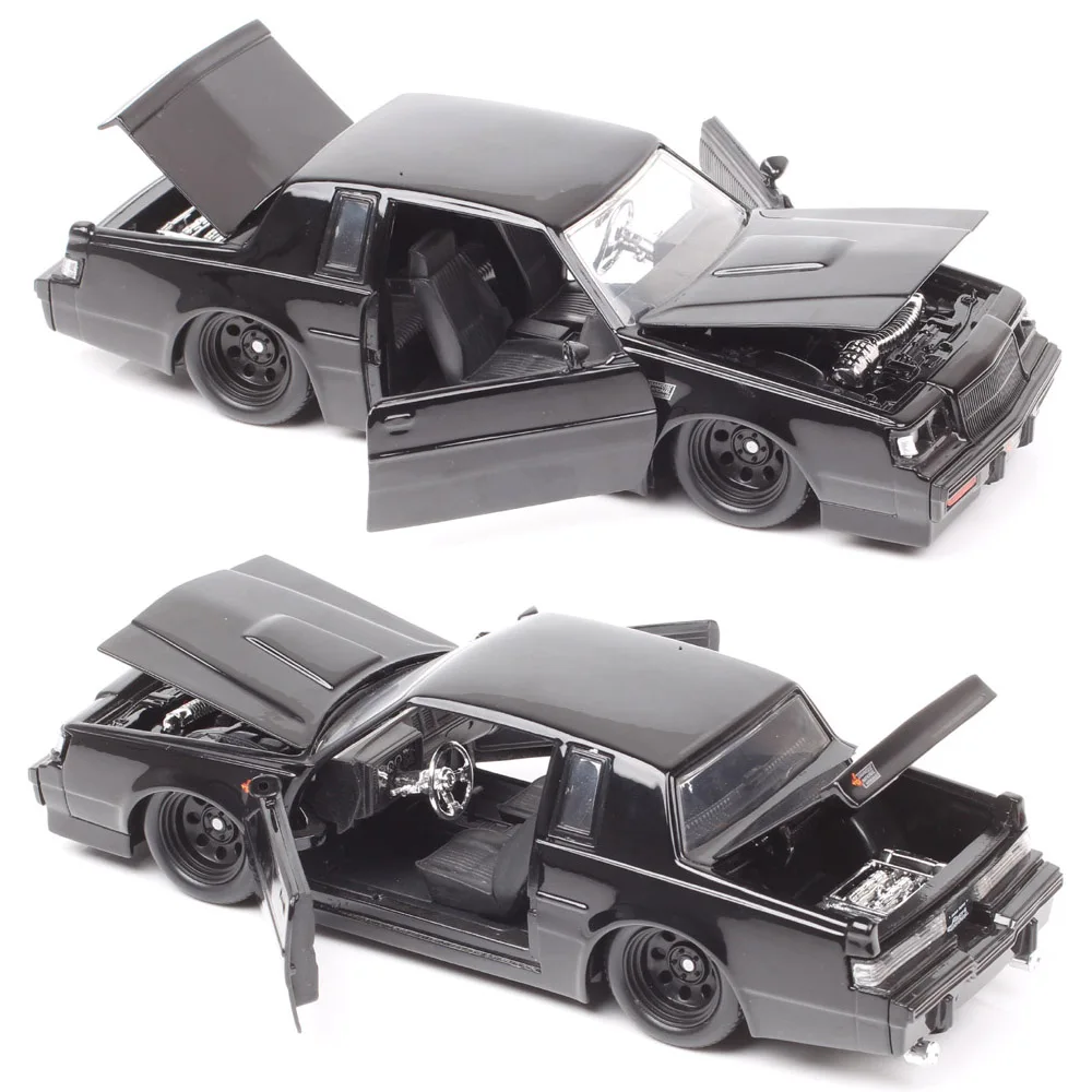 No Box 1/24 Scale Dom\'s Buick Grand National 1984 Diecast Turbo Regals Car Model Metal Toy Vehicles Jada Furious Souvenir Black