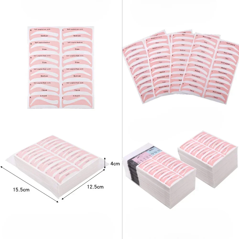 4/10PCS Eyebrow Stencils Eyebrow Template Eye Brow Shaping Sticker Brow Shaper Drawing Guide Grooming Card Easy Makeup Tools