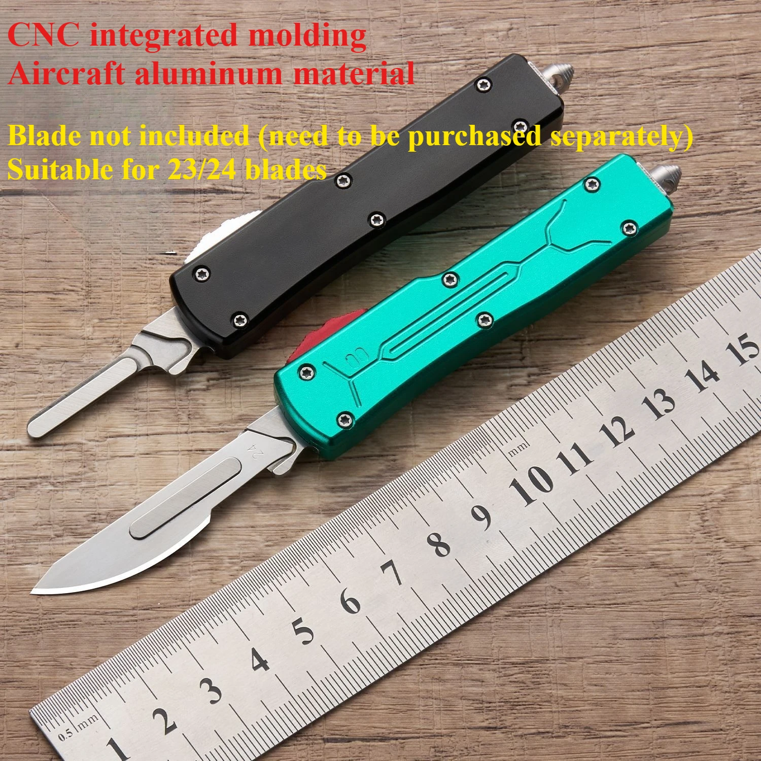Herramientas avanzadas con mango de cuchillo (sin cuchillas, adecuadas para 23/24 hojas), proceso CNC, material de aluminio de aviación