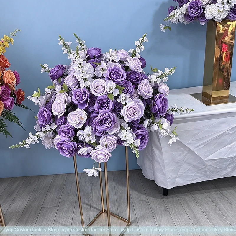 Grüne und weiße künstliche Rosen, Calla-Lilien, Amaranthus-Gras, Blumen-Mittelstück, Blumenball für Hochzeitsbogen, Hintergrund, Party-Dekoration ﻿ – Detail 3