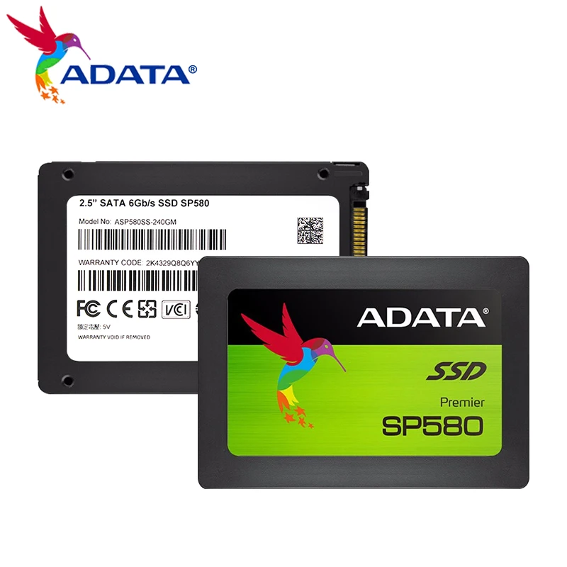 Imagem -02 - Adata-sata Ssd Sp580 Disco de Estado Sólido Interno Polegada 120gb 240gb 480gb 960gb Leitura de Alta Velocidade até 520 Mbps Sata Iii