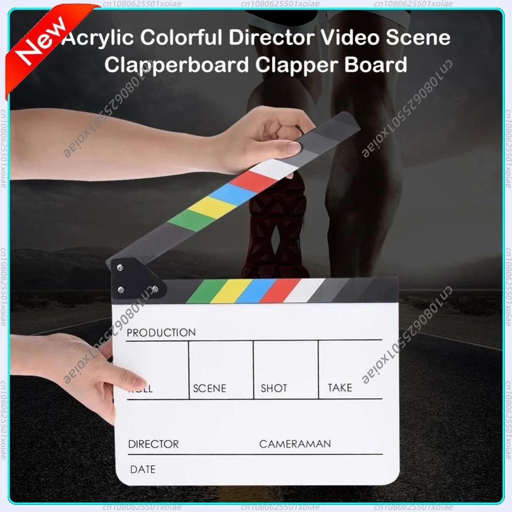 Hot Sale Film Clapper Board Acrylic Colorful Director Video Scene Clapperboard Dry Erase for TV Movie Director Cut Clapper Board
