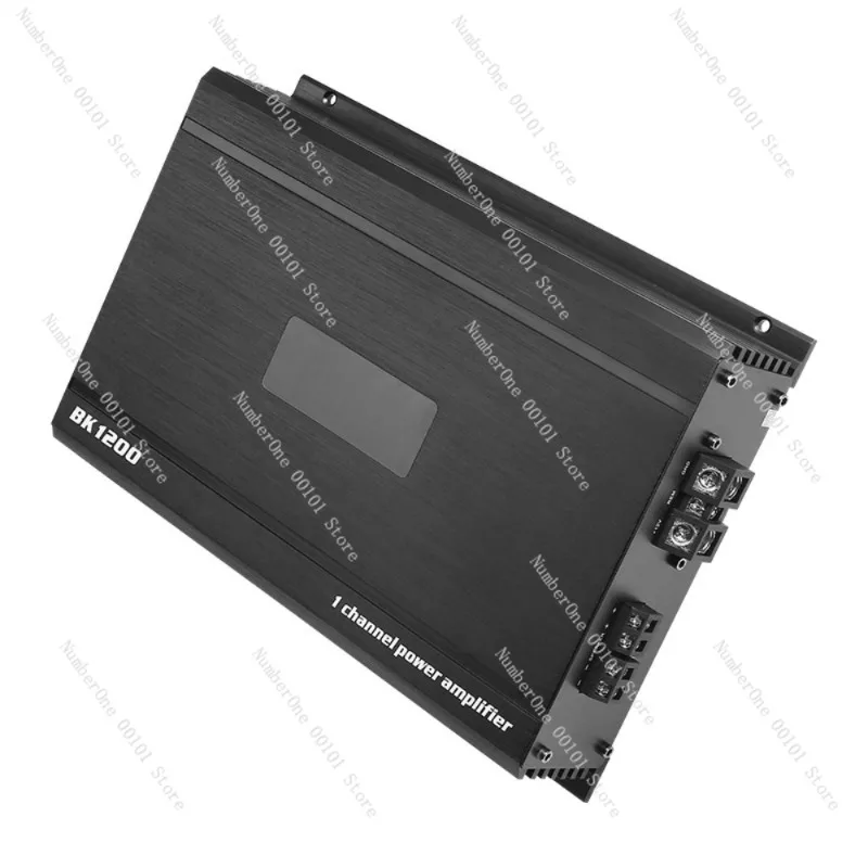 Class d car amplifier 1200w high-power single-channel subwoofer amplifier with wired remote and high-frequency input