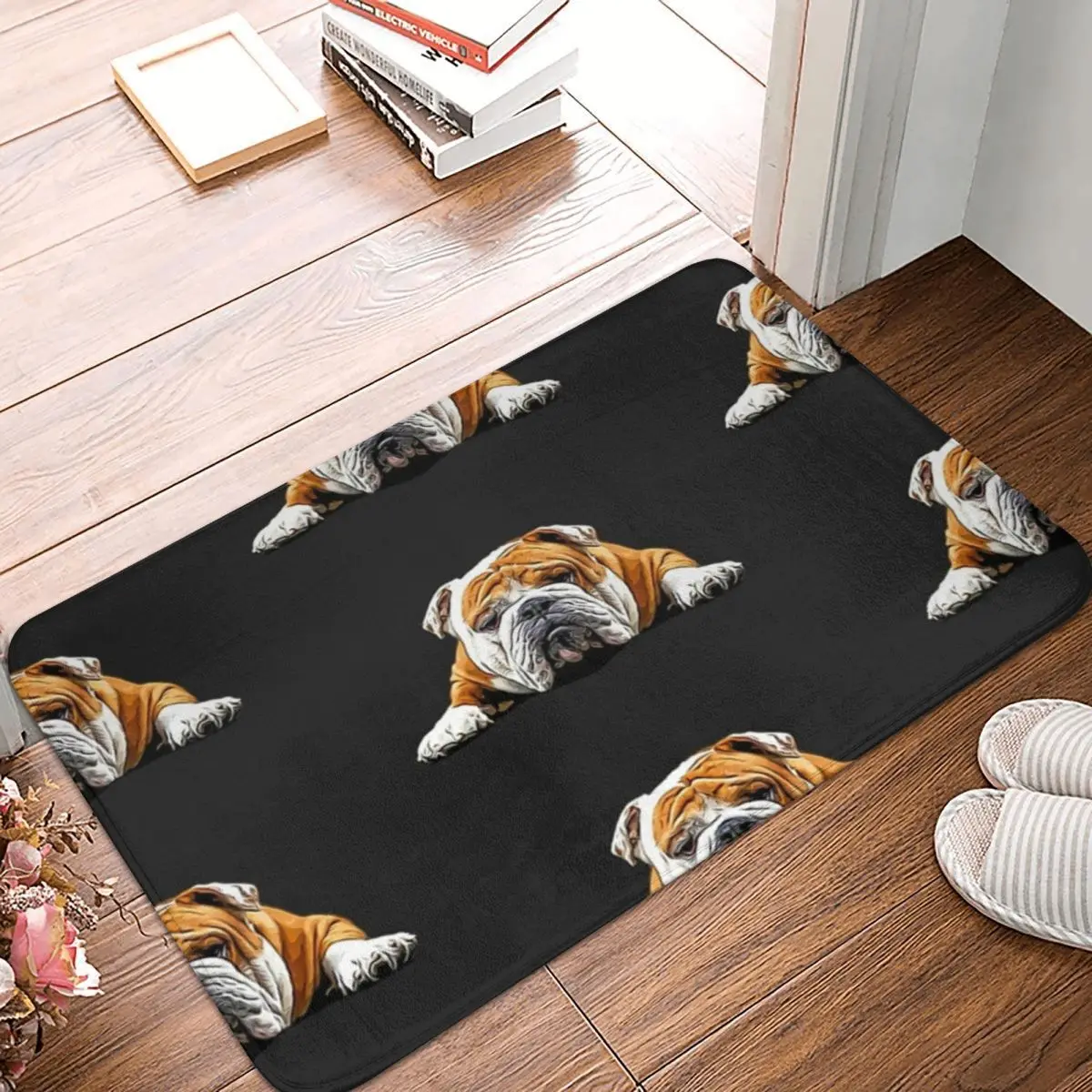 Bulldog Chill Pose - English Bulldog Non-slip Doormat Floor Mat Antiwear Carpet Rug for Kitchen Entrance Bathroom Footpad Mats